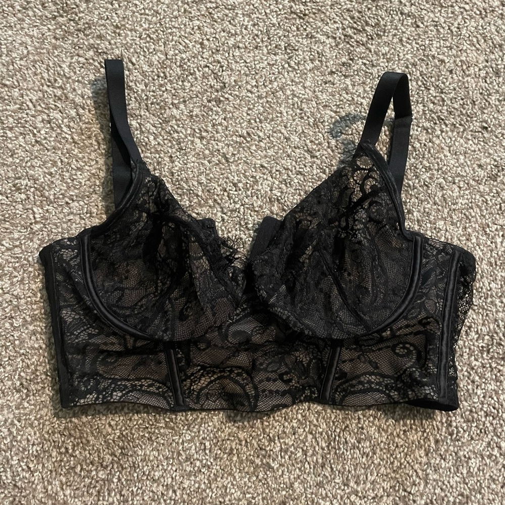 ASOS 34DDD Mesh/Lace Corset Bra